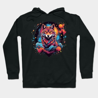 Abstract Wolf Hoodie